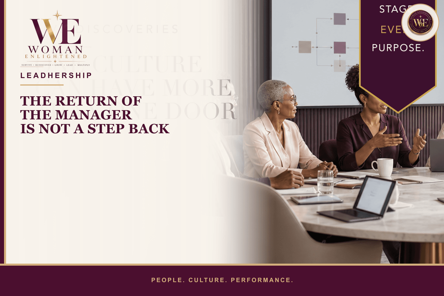 Managers connect executive priorities with team realities beneath the title The Return of the Manager Is Not a Step Back.